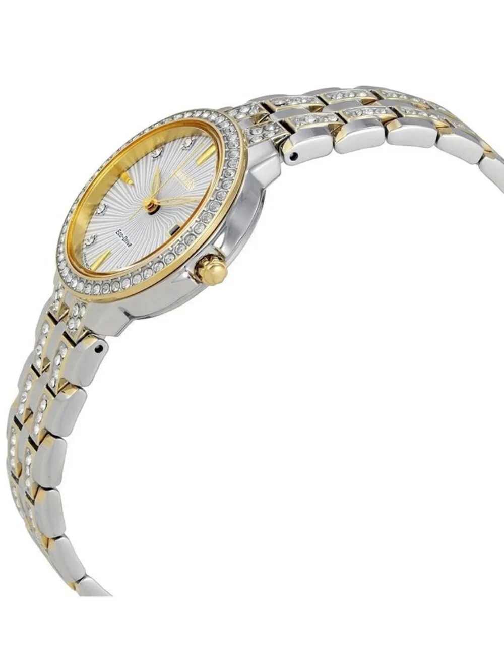 NWT Citizen Silhouette Crystal Silver Dial Ladies Watch